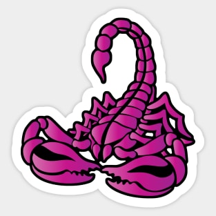 Pink Scorpion, Tribal Art Style Sticker